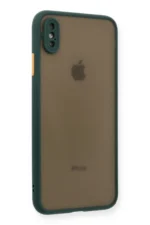 Uray store Apple iPhone XS Max Kılıf Montreal Silikon Kapak - Yeşil - Görsel 2