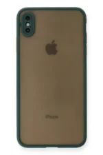 Uray store Apple iPhone XS Max Kılıf Montreal Silikon Kapak - Yeşil