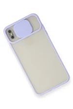 Uray store Apple iPhone XS Max Kılıf Palm Buzlu Kamera Sürgülü Silikon - Lila - Görsel 3