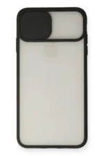 Uray store Apple iPhone XS Max Kılıf Palm Buzlu Kamera Sürgülü Silikon - Siyah - Görsel 2