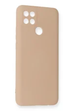 Uray store Oppo A15 Kılıf Nano içi Kadife Silikon - Pudra - Görsel 2