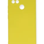 Uray store Oppo A15 Kılıf Nano içi Kadife Silikon - Sarı