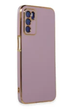 Uray store Oppo A16 Kılıf Volet Silikon - Mor - Görsel 2