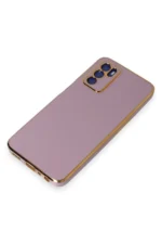 Uray store Oppo A16 Kılıf Volet Silikon - Mor - Görsel 4