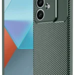 Uray store Oppo A3 Kılıf Auto Focus Karbon Kapak - Koyu Yeşil