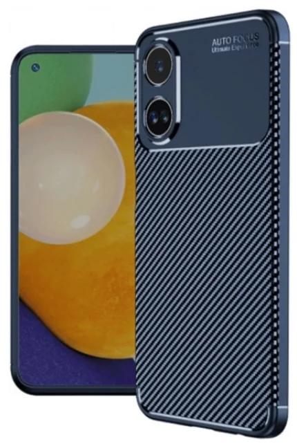 Uray store Oppo A38 Kılıf Auto Focus Karbon Kapak - Lacivert