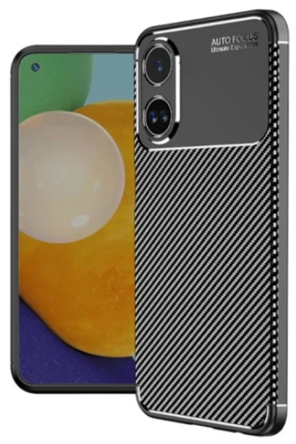 Uray store Oppo A38 Kılıf Auto Focus Karbon Kapak - Siyah