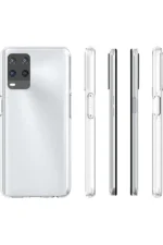 Uray store Oppo A54 4G Kılıf Deluxe 2mm Şeffaf Silikon - Şeffaf - Görsel 3