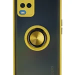 Uray store Oppo A54 4G Kılıf Montreal Yüzüklü Silikon Kapak - Sarı