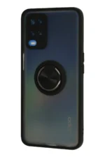 Uray store Oppo A54 4G Kılıf Montreal Yüzüklü Silikon Kapak - Siyah - Görsel 2