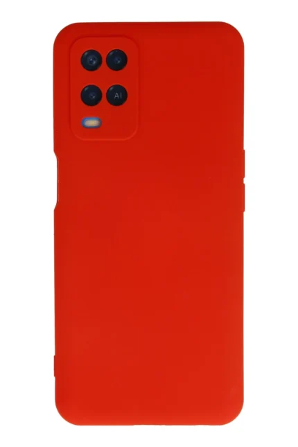 Uray store Oppo A54 4G Kılıf Nano içi Kadife Silikon - Kırmızı