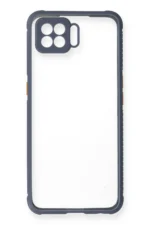 Uray store Oppo A73 Kılıf Miami Şeffaf Silikon - Gri - Görsel 2