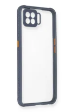 Uray store Oppo A73 Kılıf Miami Şeffaf Silikon - Gri