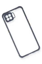 Uray store Oppo A73 Kılıf Miami Şeffaf Silikon - Gri - Görsel 3