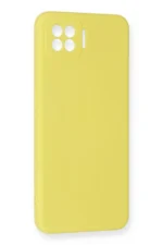 Uray store Oppo A73 Kılıf Nano içi Kadife Silikon - Sarı - Görsel 2