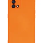 Uray store Oppo A74 4G Kılıf Nano içi Kadife Silikon - Turuncu