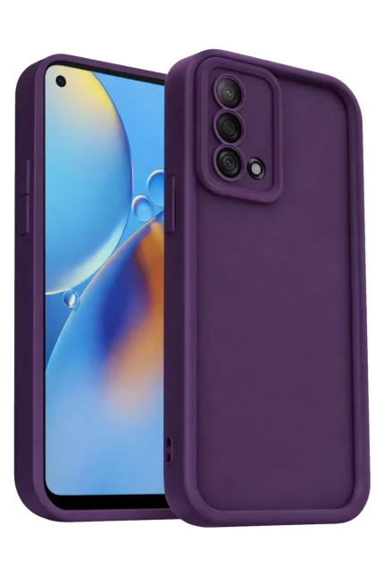 Uray store Oppo A74 4G Kılıf Viera Silikon - Mürdüm