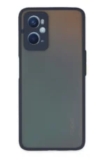 Uray store Oppo A96 Kılıf Montreal Silikon Kapak - Lacivert