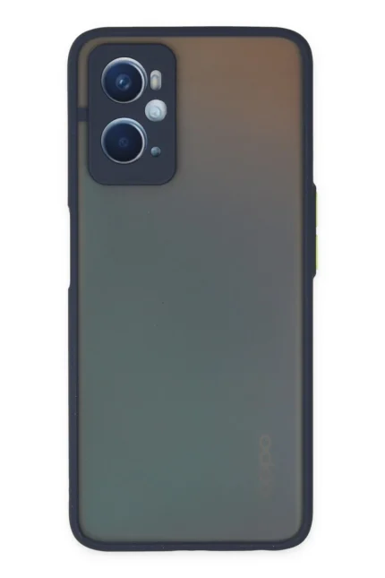 Uray store Oppo A96 Kılıf Montreal Silikon Kapak - Lacivert
