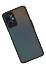 Uray store Oppo A96 Kılıf Montreal Silikon Kapak - Siyah - Görsel 2