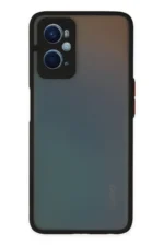 Uray store Oppo A96 Kılıf Montreal Silikon Kapak - Siyah
