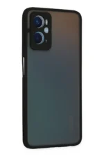 Uray store Oppo A96 Kılıf Montreal Silikon Kapak - Siyah - Görsel 3