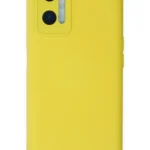 Uray store Oppo A96 Kılıf Nano içi Kadife Silikon - Sarı