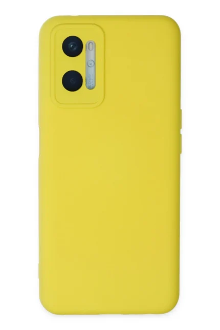 Uray store Oppo A96 Kılıf Nano içi Kadife Silikon - Sarı