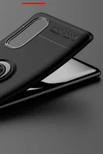 Uray store Oppo Find X2 Kılıf Range Yüzüklü Silikon - Siyah - Görsel 4