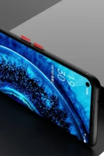 Uray store Oppo Find X2 Kılıf Range Yüzüklü Silikon - Siyah - Görsel 7