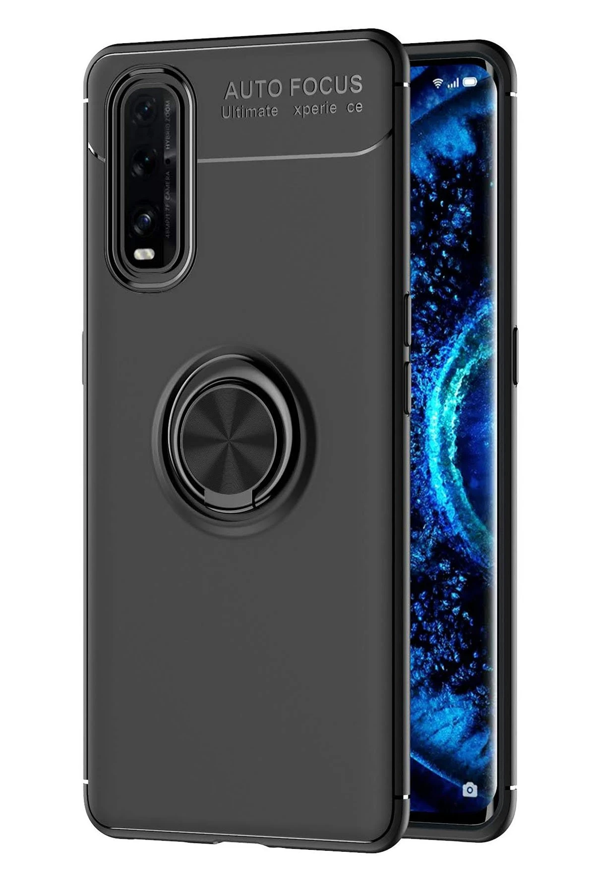 newface-oppo-find-x2-kilif-range-yuzuklu-silikon-siyah-default Uray store Oppo Find X2 Kılıf Range Yüzüklü Silikon - Siyah - Görsel 1