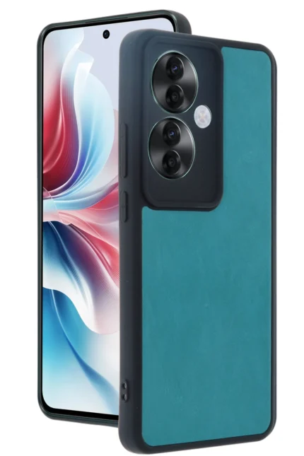 Uray store Oppo Reno 11F Kılıf Aras Deri Kapak - Açık Yeşil