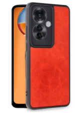 Uray store Oppo Reno 11F Kılıf Aras Deri Kapak - Kırmızı - Görsel 2