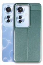 Uray store Oppo Reno 11F Kılıf Auto Focus Kapak - Koyu Yeşil - Görsel 2
