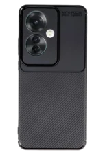 Uray store Oppo Reno 11F Kılıf Auto Focus Karbon Kapak - Siyah