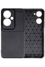 Uray store Oppo Reno 11F Kılıf Auto Focus Karbon Kapak - Siyah - Görsel 3