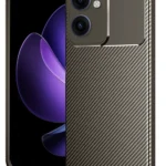 Uray store Oppo Reno 13F Kılıf Auto Focus Karbon Kapak - Kahverengi