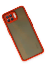 Uray store Oppo Reno 4 Lite Kılıf Montreal Silikon Kapak - Kırmızı - Görsel 2