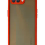 Uray store Oppo Reno 4 Lite Kılıf Montreal Silikon Kapak - Kırmızı