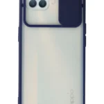 Uray store Oppo Reno 4 Lite Kılıf Palm Buzlu Kamera Sürgülü Silikon - Lacivert