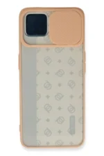 Uray store Oppo Reno 4 Lite Kılıf Palm Buzlu Kamera Sürgülü Silikon - Pembe