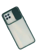 Uray store Oppo Reno 4 Lite Kılıf Palm Buzlu Kamera Sürgülü Silikon - Yeşil - Görsel 2