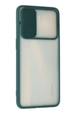 Uray store Oppo Reno 4 Lite Kılıf Palm Buzlu Kamera Sürgülü Silikon - Yeşil - Görsel 3