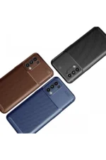 Uray store Oppo Reno 5 Kılıf Auto Focus Karbon Kapak - Lacivert - Görsel 3