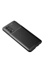 Uray store Oppo Reno 5 Kılıf Auto Focus Karbon Kapak - Siyah - Görsel 2