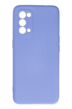 Uray store Oppo Reno 5 Kılıf Nano içi Kadife Silikon - Lila