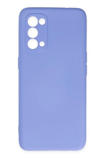 Uray store Oppo Reno 5 Kılıf Nano içi Kadife Silikon - Lila