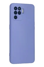 Uray store Oppo Reno 5 Lite Kılıf Nano içi Kadife Silikon - Lila - Görsel 2