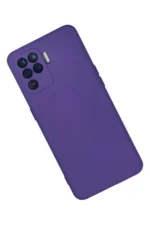 Uray store Oppo Reno 5 Lite Kılıf Nano içi Kadife Silikon - Mor - Görsel 3