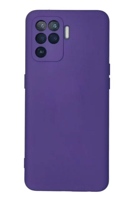 Uray store Oppo Reno 5 Lite Kılıf Nano içi Kadife Silikon - Mor